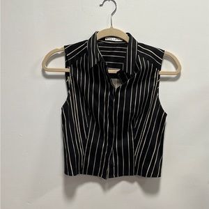 Alice + Olivia Striped Crop Top